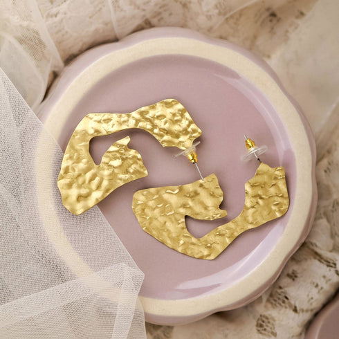 Yellow Hammered Drop - The Earth Store - Fashion Accessories